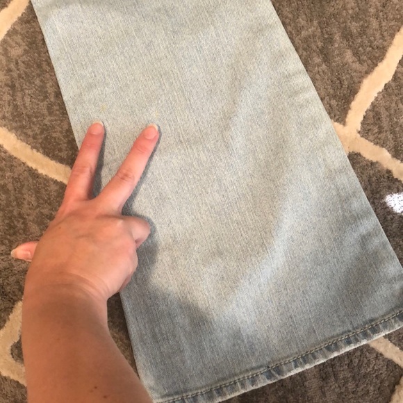 NEW Aeropostale flare distressed denim jeans sz 0 - Picture 6 of 7